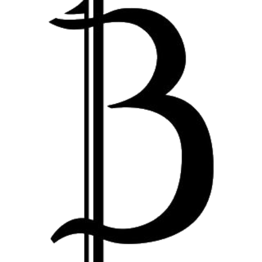 An calligraphy illuminated capital letter B